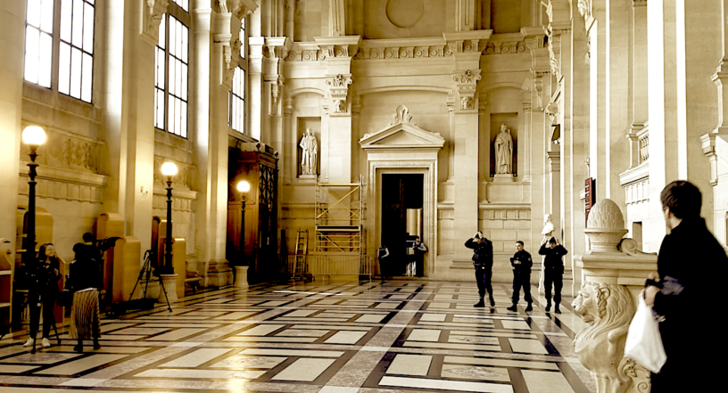 Salle Voltaire de la cour de justice de Paris.